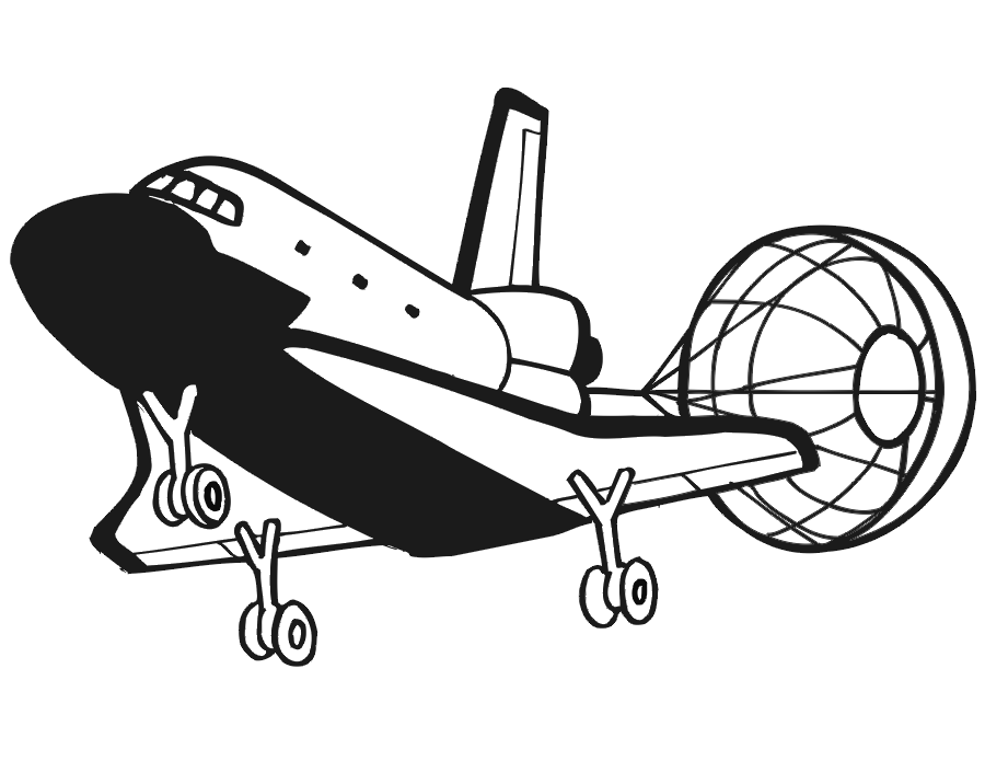 Space Shuttle Coloring Page | Space Shuttle Landing