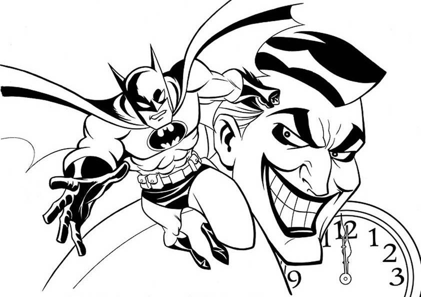 Print Coloring Pages Batman And Joker or Download Coloring Pages 