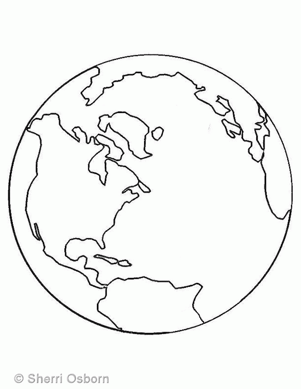 Earth Coloring Picture