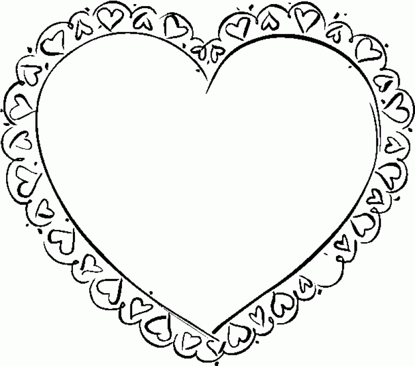 Valentine Hearts Coloring Sheets