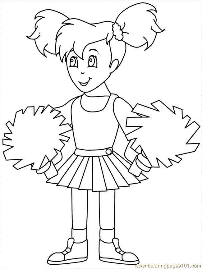 Coloring Pages Of Cheerleaders - Coloring Home