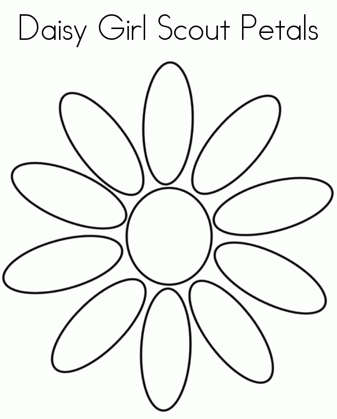 Event Coloring Pages : Daisy Girl Scout Blue Promise Center 