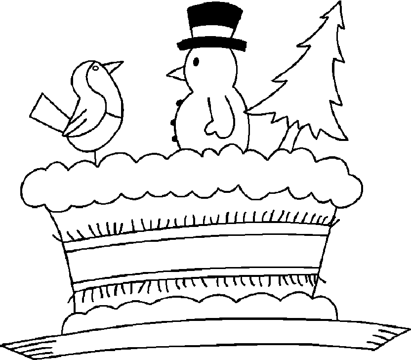 Pin Christmas Coloring Pages For Children My Image Sense Cake on 