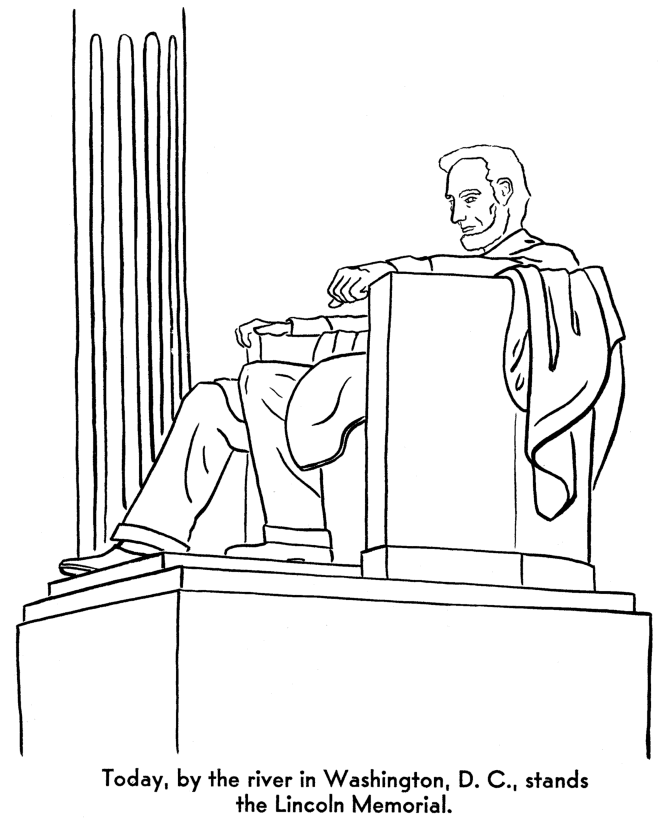 USA-Printables: Memorial Day Coloring Pages - Lincoln Memorial 