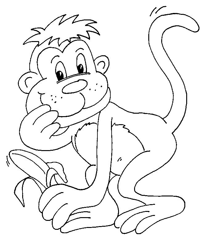 monkey-coloring-pages-free-for-kids (12) | Coloring Pages For Kids