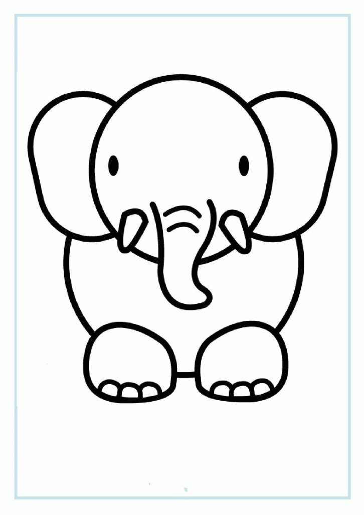 print out animal elephant coloring pages_1 - Free Printable 