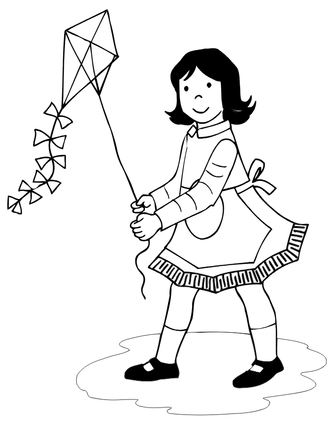 Kite Coloring Pages | Clipart Panda - Free Clipart Images