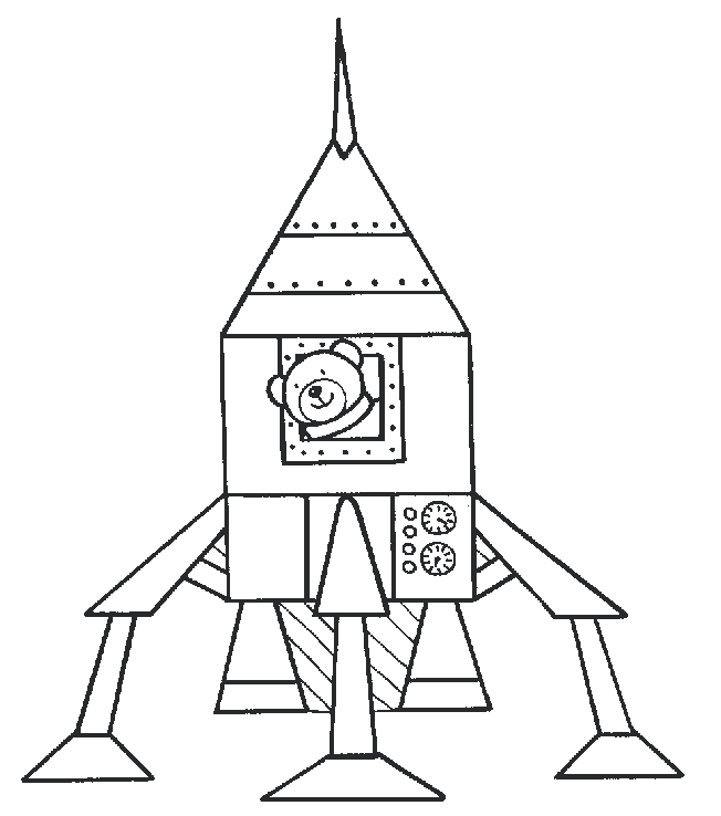 Printable coloring pages for children rockets Mike Folkerth - King 