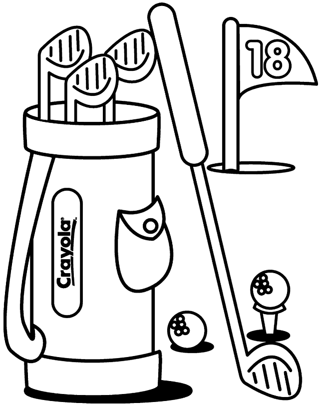 Coloring & Activity Pages: Golf Coloring Page
