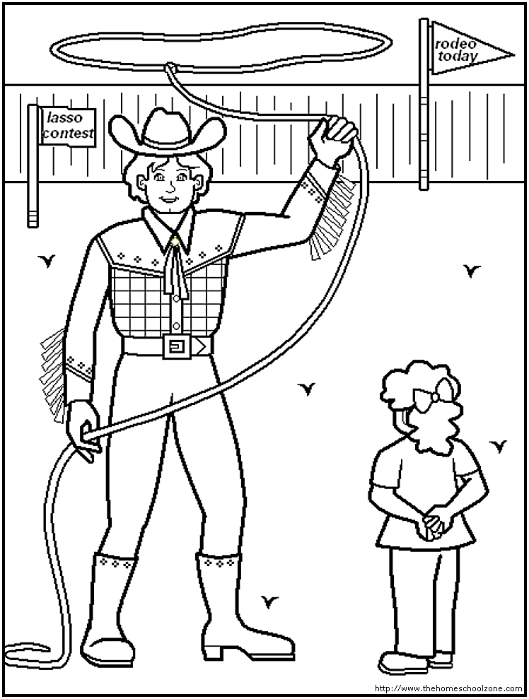 Rodeo Coloring Page Cake Ideas and Designs