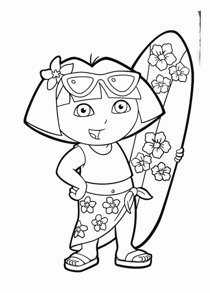 Dora Summer Coloring Pages : Printable Coloring Pages