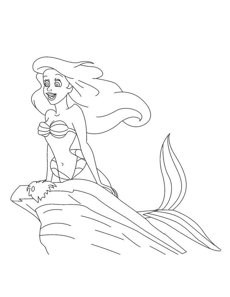 Ariel Little Mermaid Coloring Pages | For kids