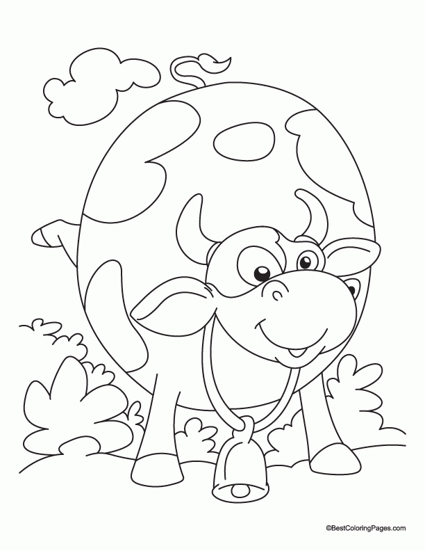 Grinning cow coloring pages | Download Free Grinning cow coloring 
