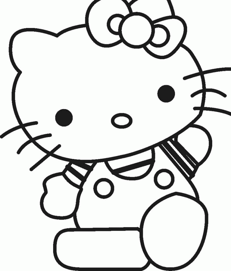 Hello Kitty Has A Wonderful Eye Coloring Page - Kids Colouring Pages