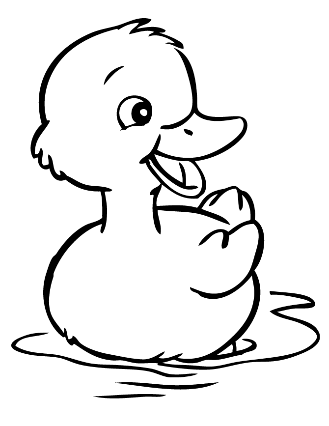 Cool Duck Coloring Page