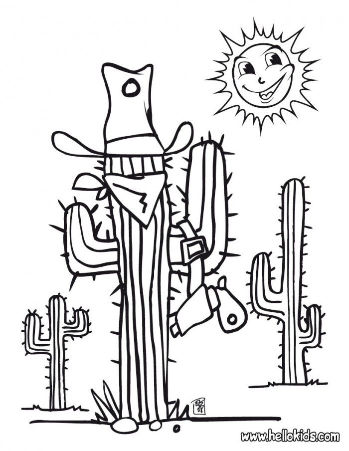 Cactus Coloring Page | 99coloring.com
