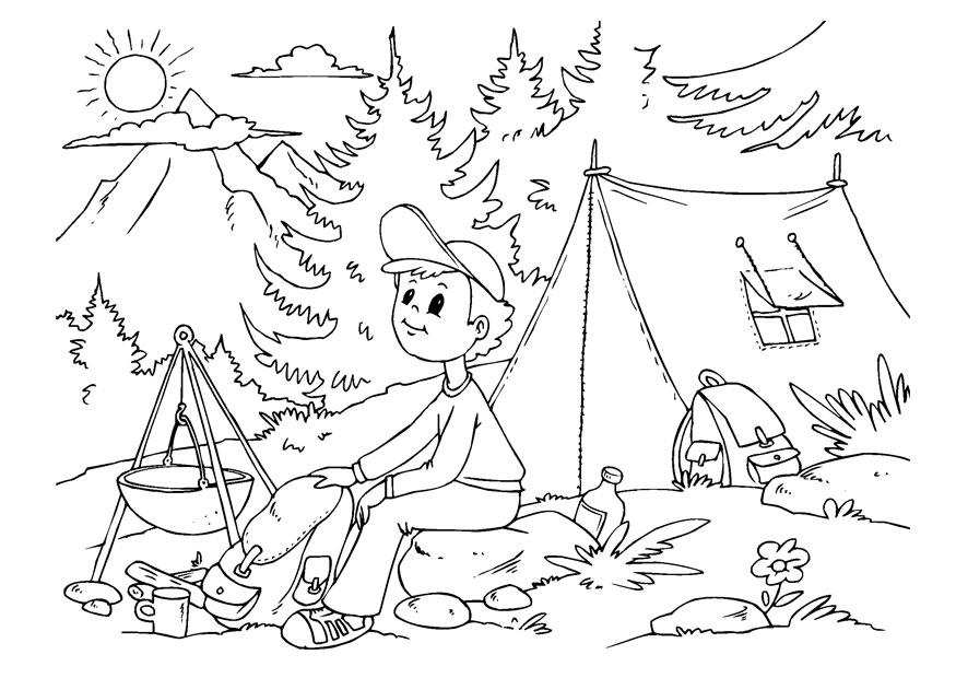 Coloring page to camp - img 22612.