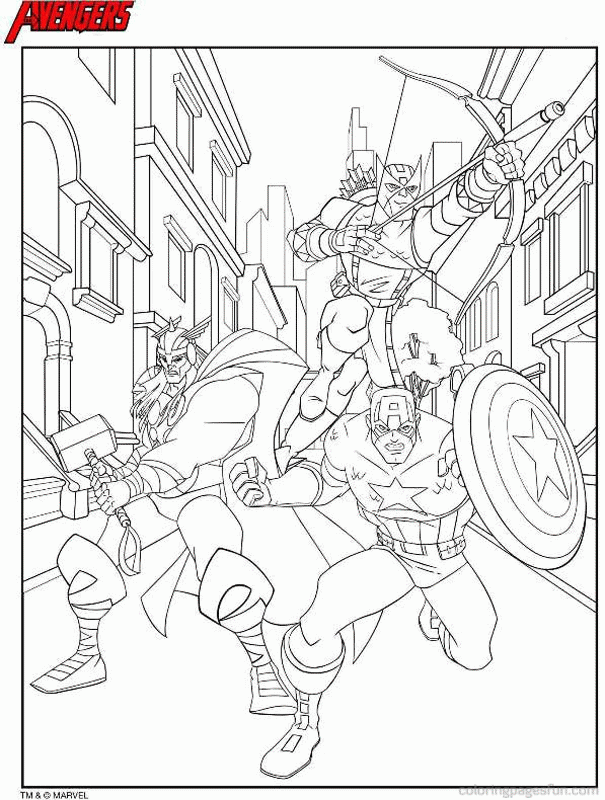 Marvel the avengers Colouring Pages (page 2)