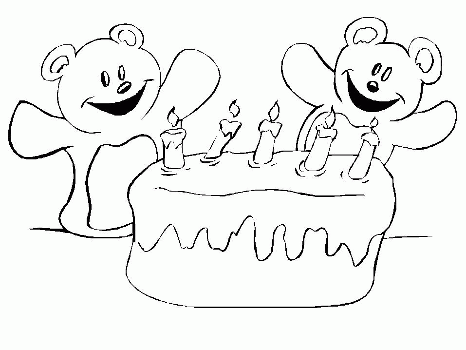 happy birthday coloring sheets black white