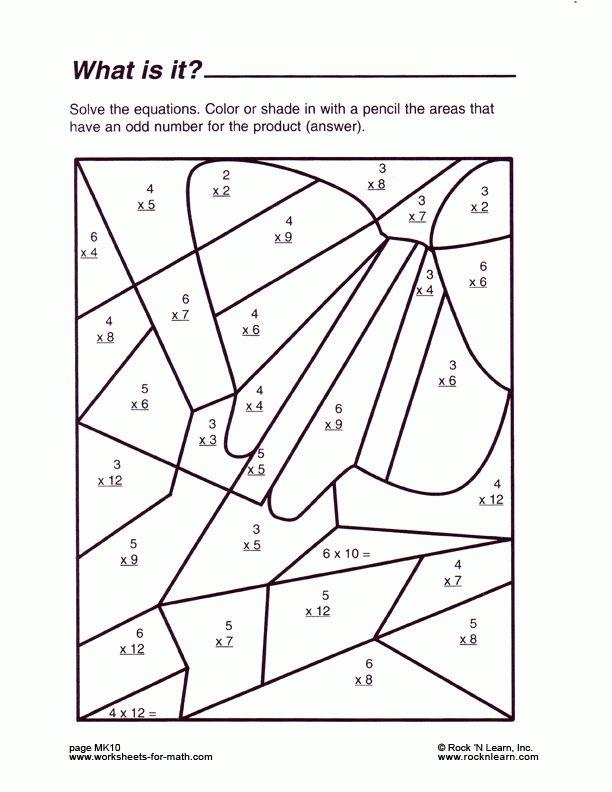 Download Math Coloring Pages Multiplication - Coloring Home