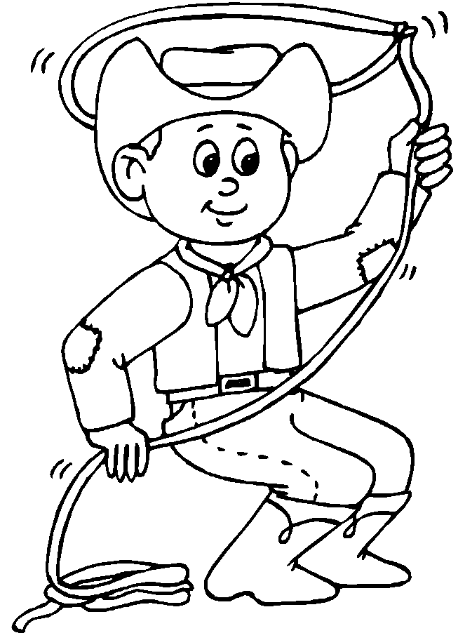 cow boy Colouring Pages