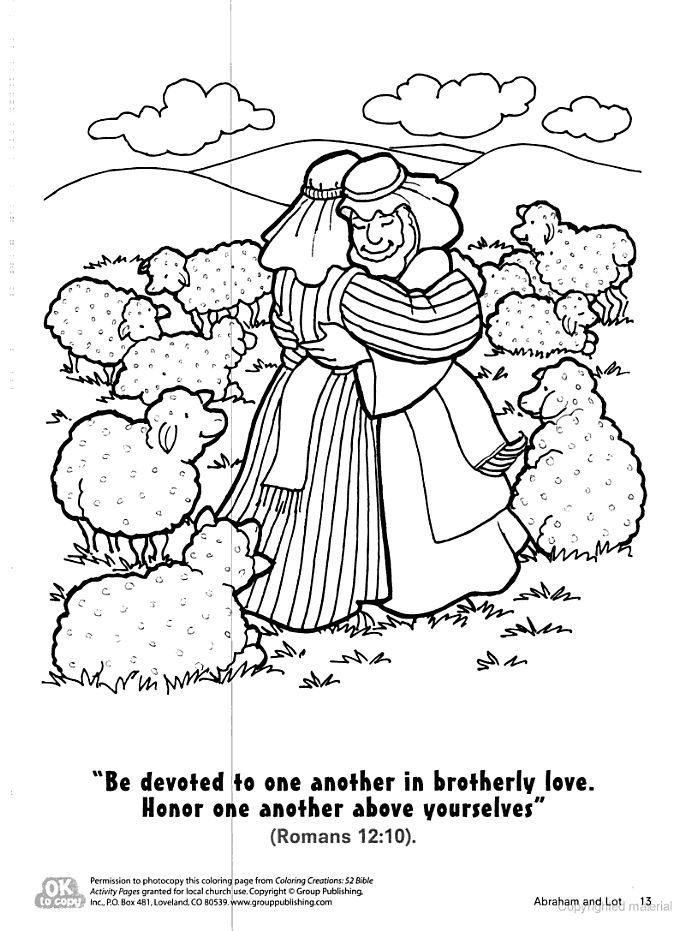 abraham and lot colouring pages