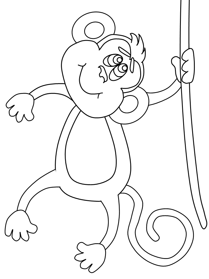 Monkey8 Animals Coloring Pages & Coloring Book