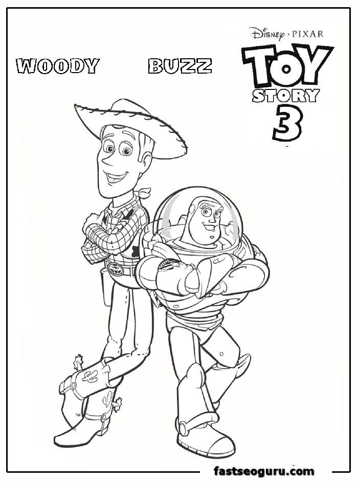 Woody And Buzz Coloring Pages