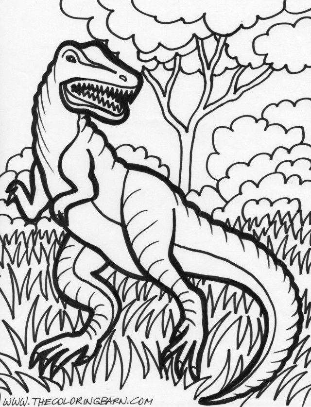 Dinosaur T Rex Coloring Page Tyrannosaurus Coloring Pages 283052 T 