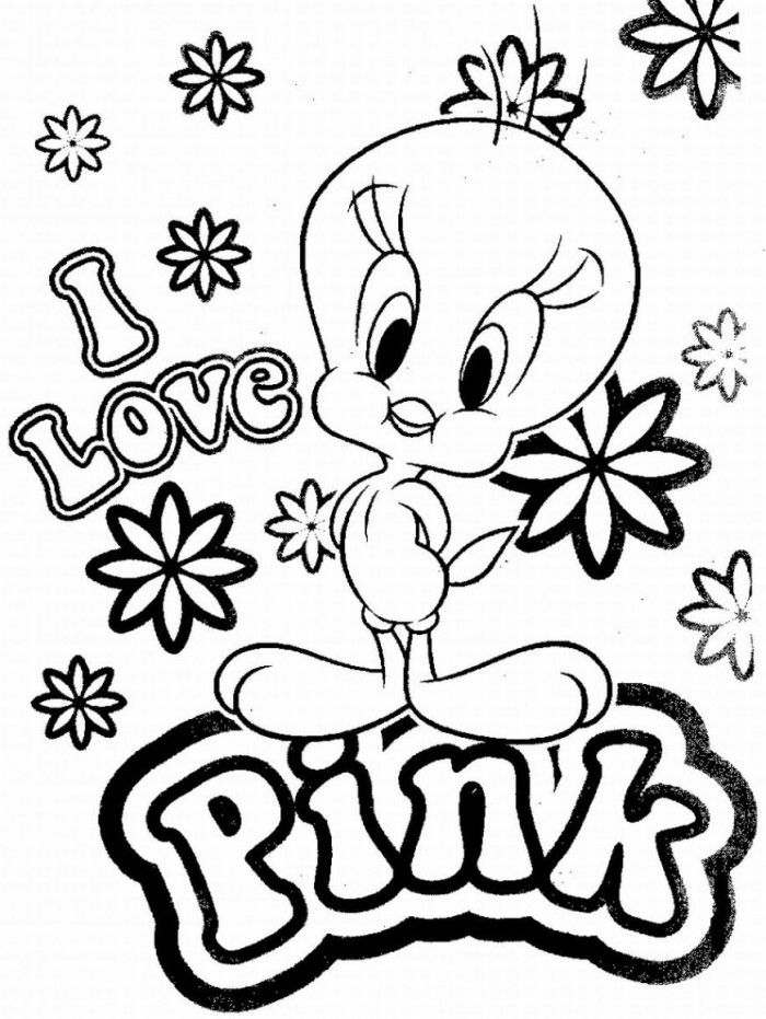 Tweety Bird Cute Coloring Pages | 99coloring.com