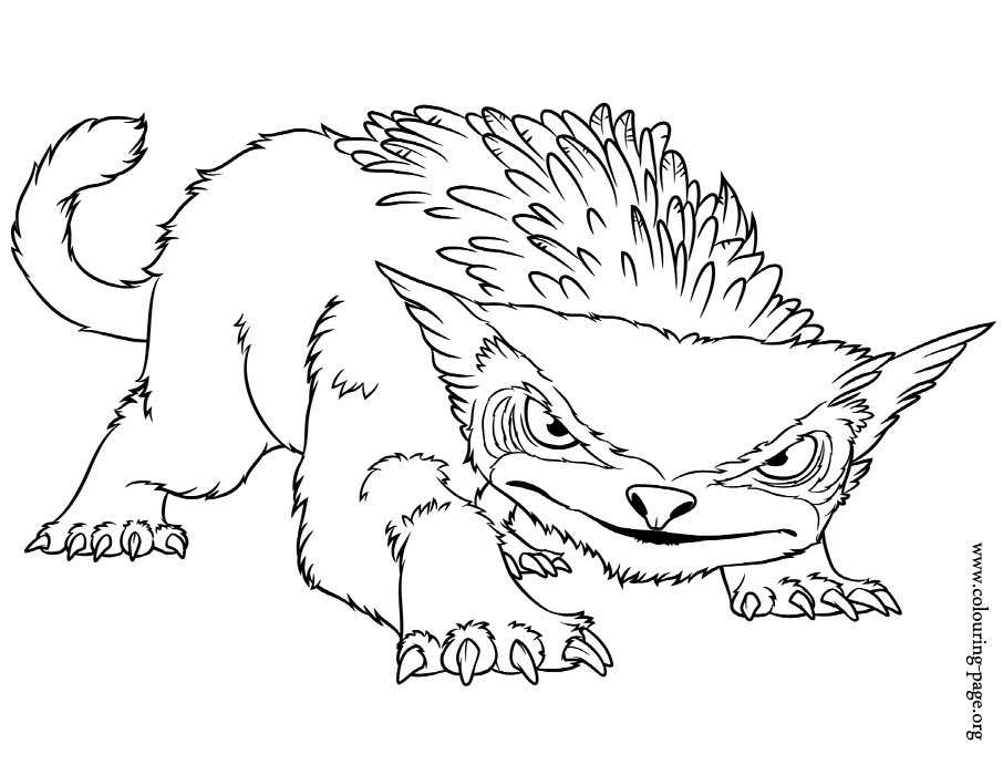 The Croods - The Bear Owl coloring page