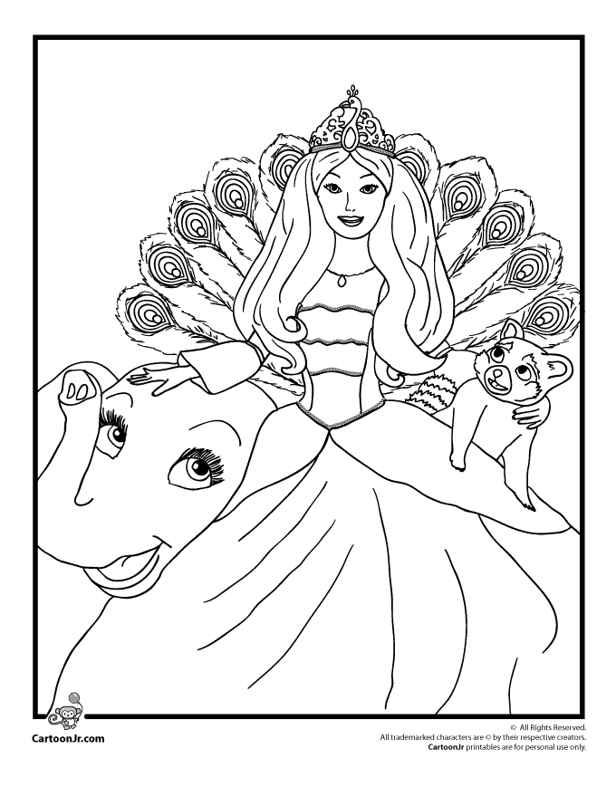 Barbie Princess Coloring Pages - Coloring Home
