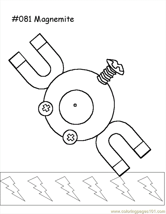 magnemite Colouring Pages