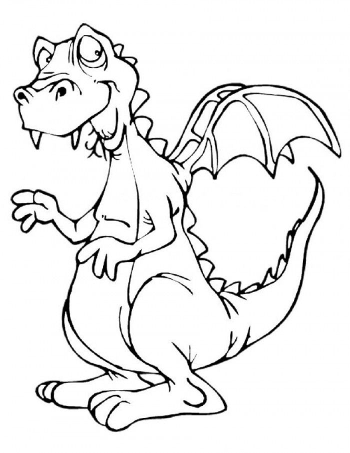 Cartoon Dinosaur Coloring Pages Kids