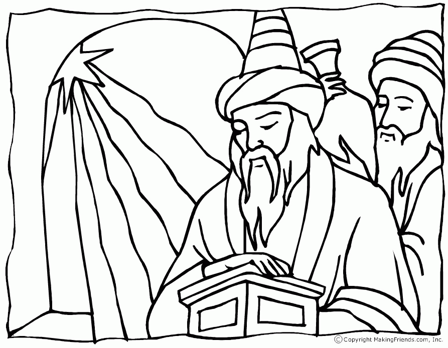 Wise Men Coloring Page - Coloring Home