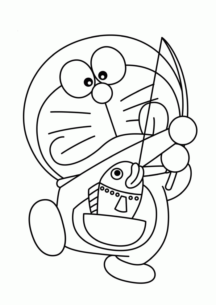 Doraemon With Mustache Coloring Page | Kids Coloring Page