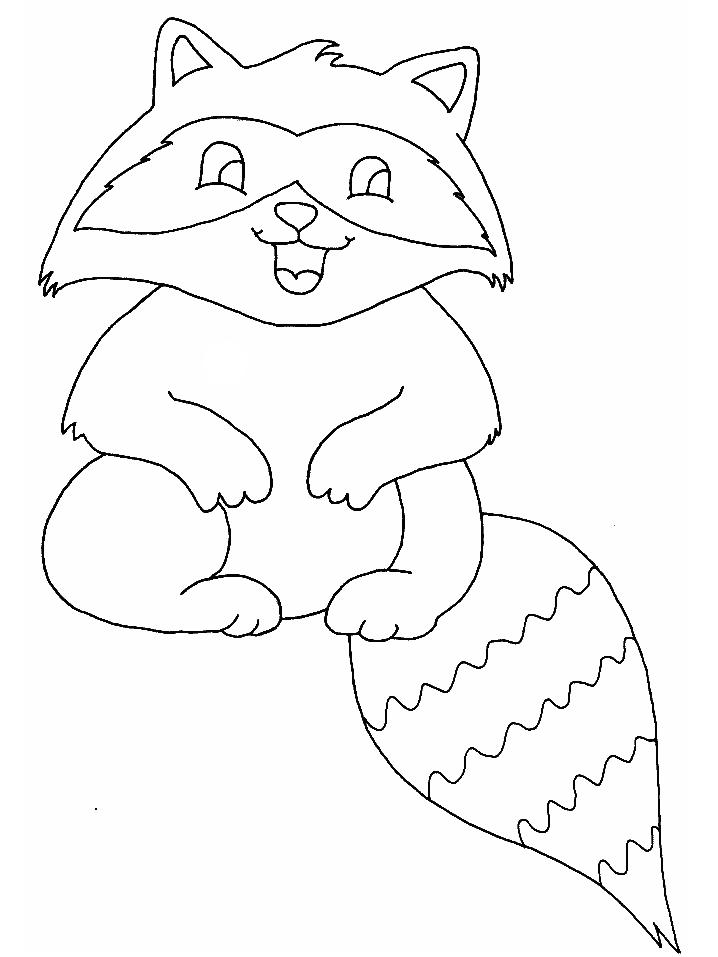 Raccoon Animals Coloring Pages & Coloring Book