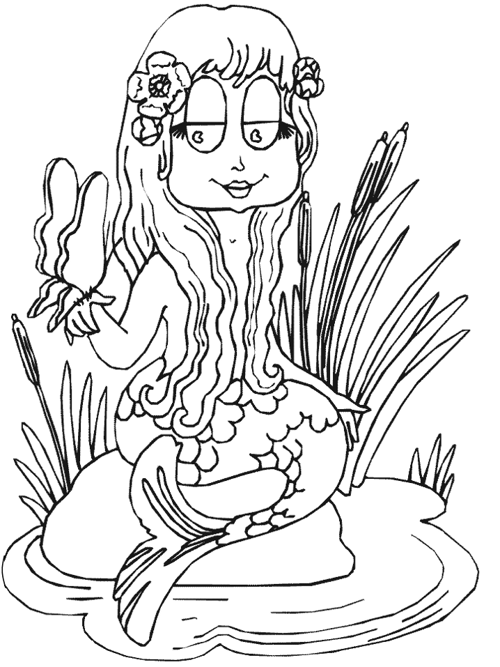Mermaids Fantasy Coloring Book Pages