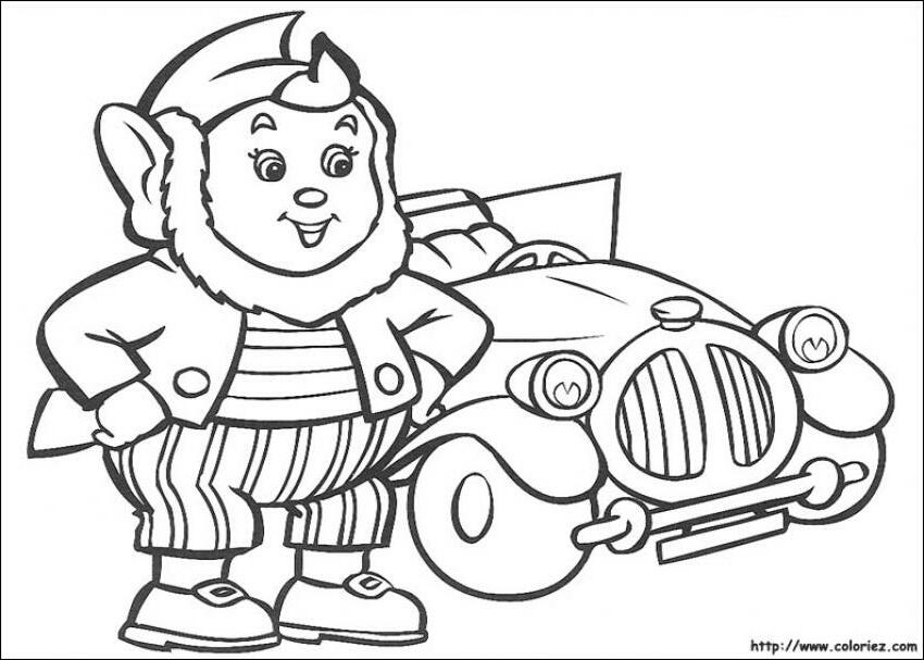NODDY coloring pages - Big-Ears and a car