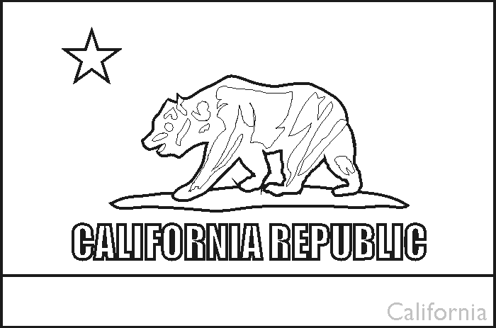 California state flag To print and color