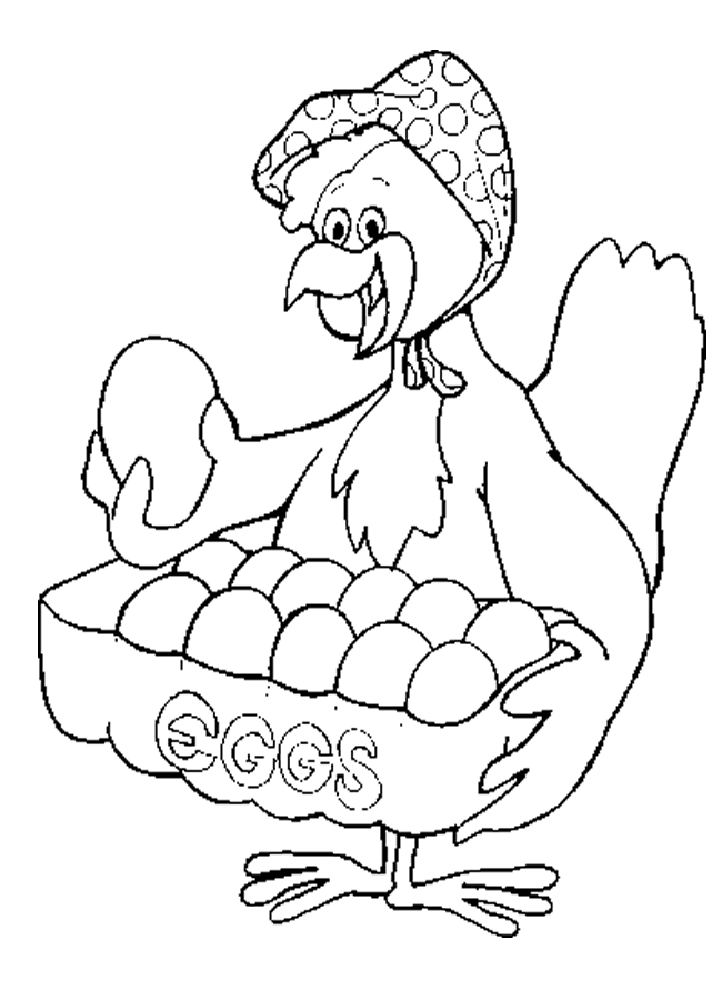 Free Chicken with Eggs Coloring Sheet - Homeschool Helper