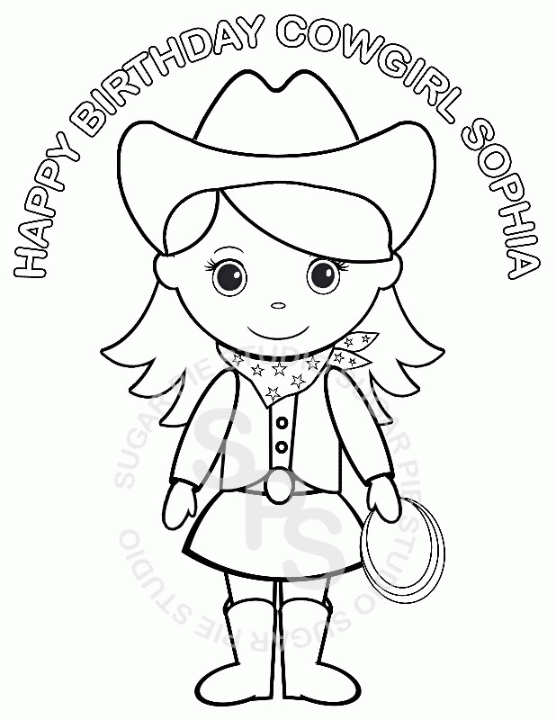 Cowgirl Pictures To Color Coloring Home