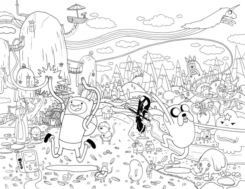 Coloring Pages Adventure Time Finn And Jake Coloring Pages For 