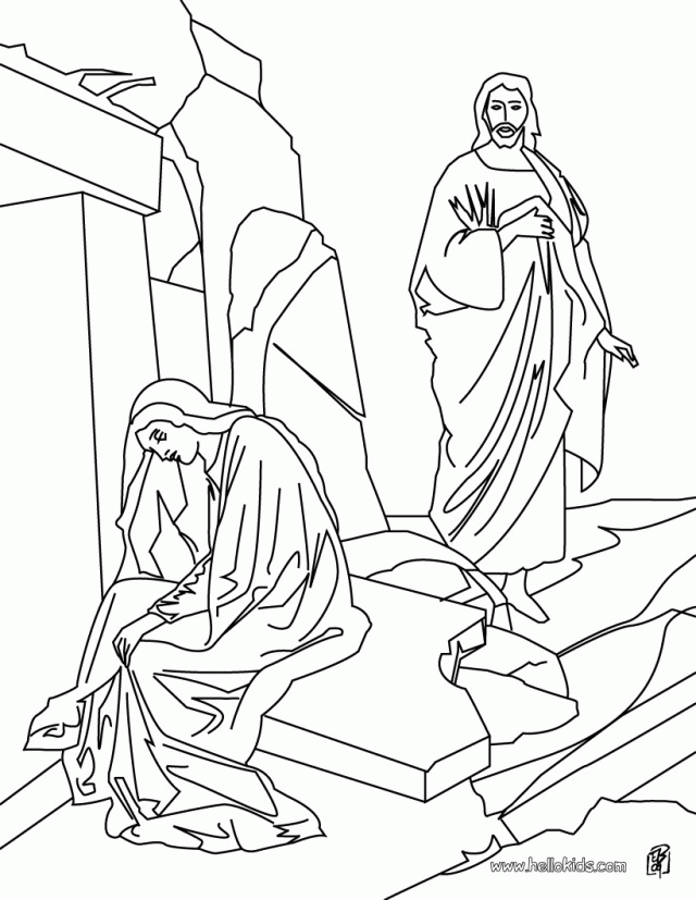 Easier Resurrection Of Jesus Christ Coloring Page Np Best 