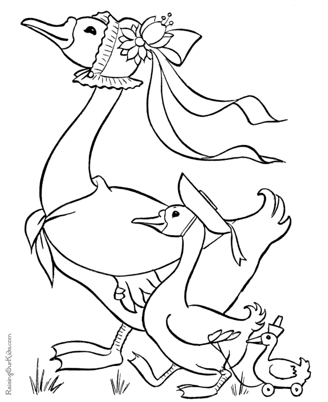 Duck Easter Coloring Pages : Coloring Kids – Free Printable 