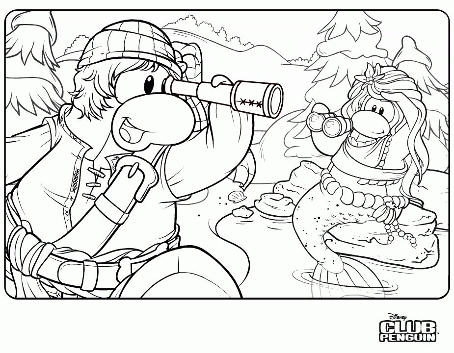 club pengin Colouring Pages (page 3)