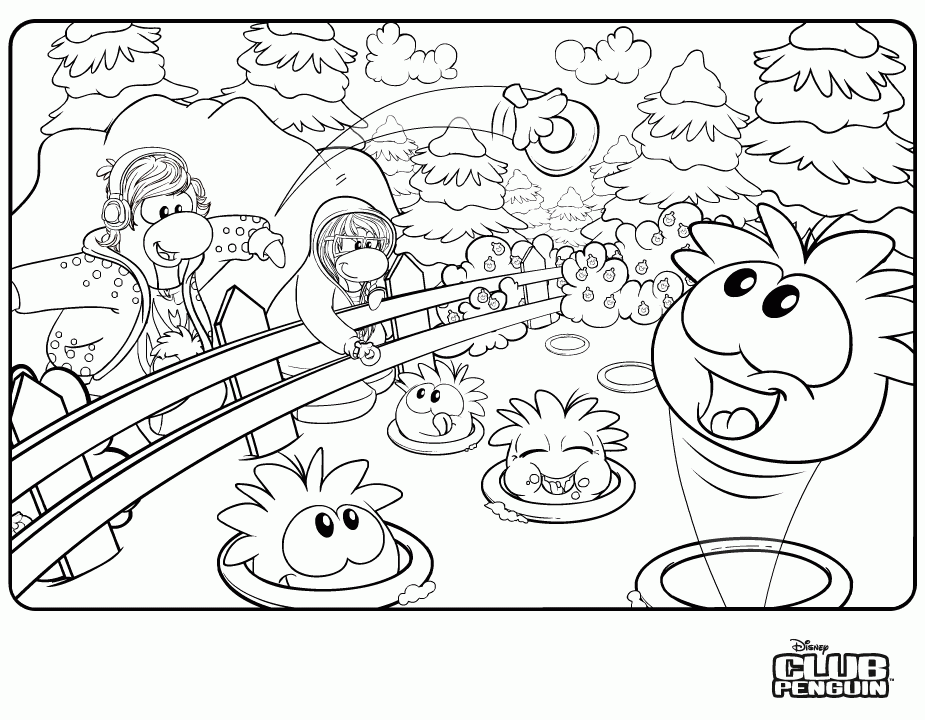 Club Penguin Puffle Feeding Coloring Page | Club Penguin Cheats 2011