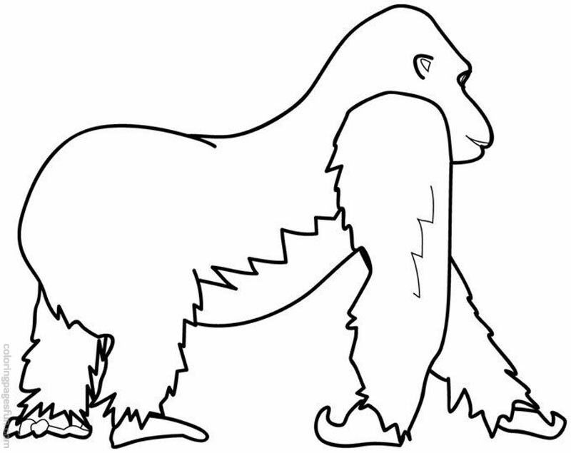 Gorilla Coloring Pages Printable For Download - Kids Colouring Pages