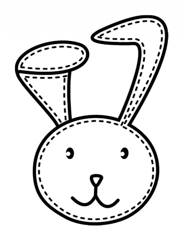 Stitched Bunny Coloring Page Coloring 242324 Bunny Face Coloring Page