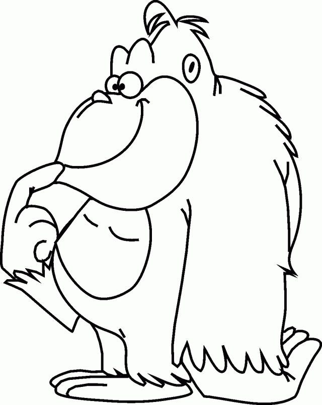 Cartoon Animals Coloring Pages Gorilla Coloring Pages 240740 